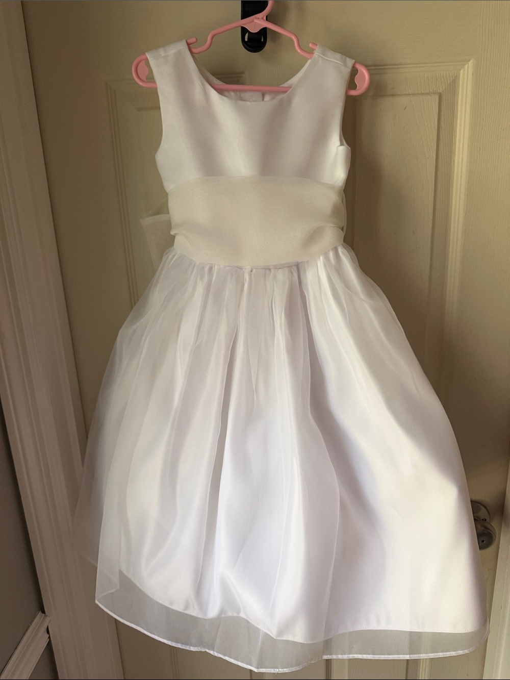 Us Angels White Sleeveless Formal Flower Girl Dress